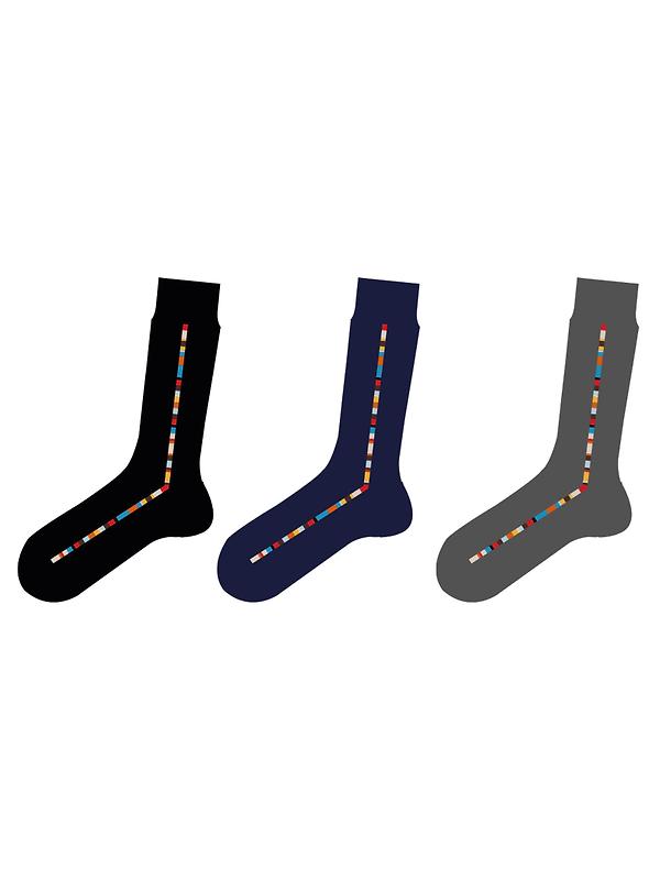 Paul Smith Men's Central Signature Stripe 3 Pack Socks - Multicolour Image 6