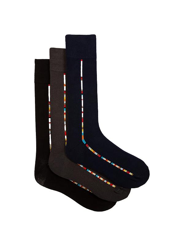 Paul Smith Men's Central Signature Stripe 3 Pack Socks - Multicolour Image 1