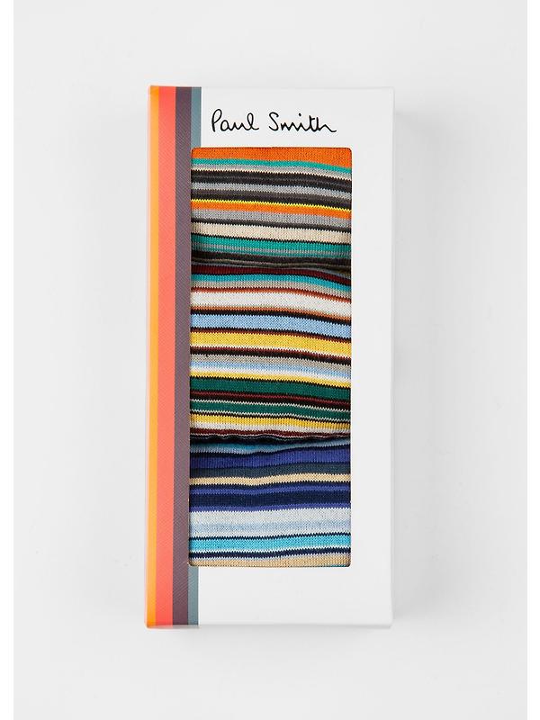 Paul Smith Men's Signature Stripe 3 Pack Socks - Tri-Colour Image 3