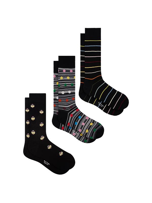 Paul Smith Men's 3 Pack Seas Socks - Mixed Image 1