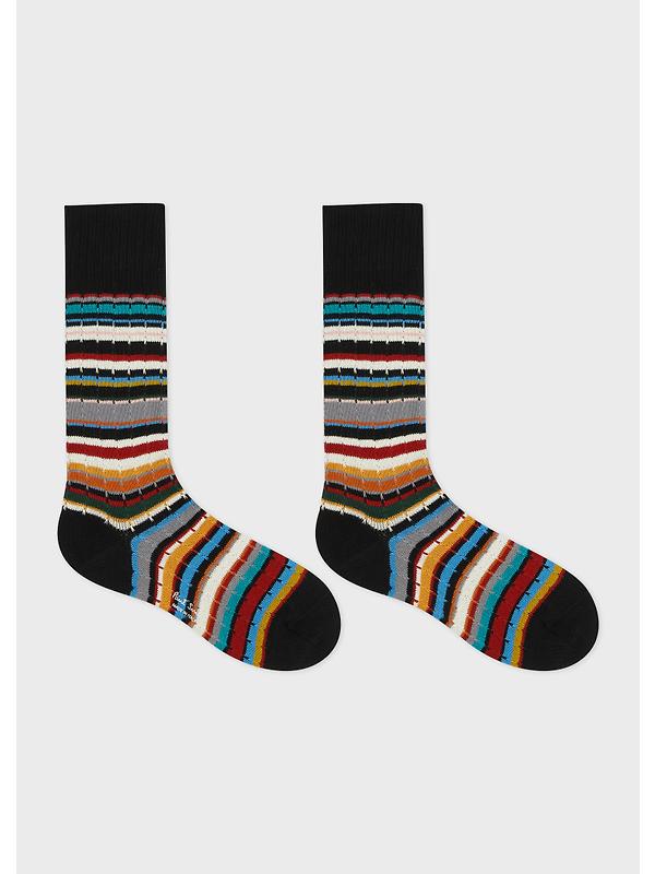 Paul Smith Men's 3 Pack Cable Signature Socks - Multicolour Image 2