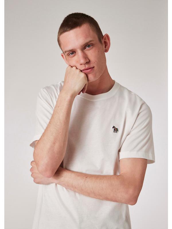 PS By Paul Smith Men's Cotton Zebra Logo T-Shirt - White Image 4