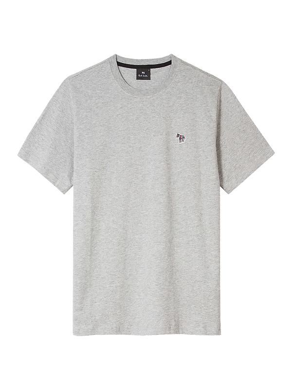 PS By Paul Smith Men's Cotton Zebra Logo T-Shirt - Grey Melange Image 1
