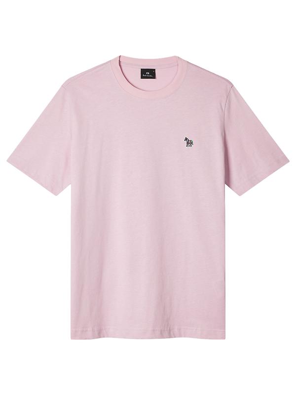 PS By Paul Smith Men's Organic Cotton Zebra Logo T-Shirt - Pink Product Image
