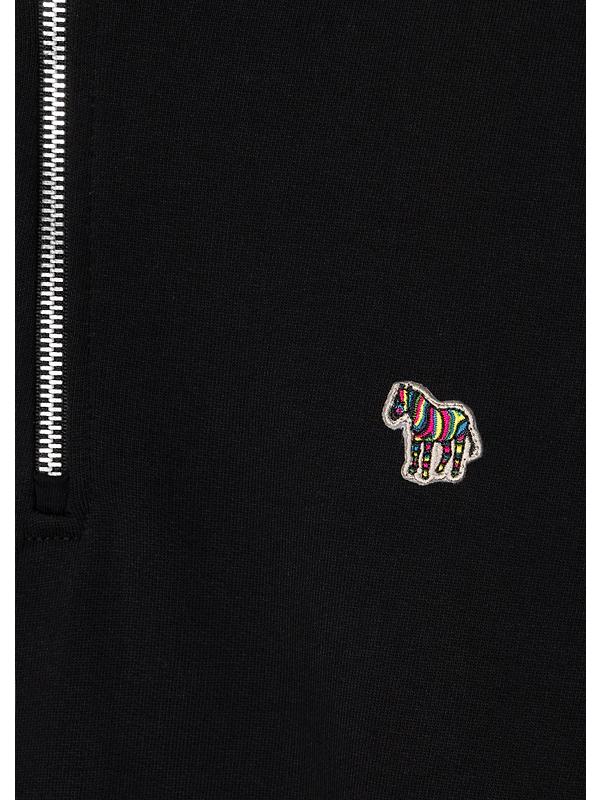 Paul Smith Men's Regular Fit Zebra Half-Zip Sweatshirt - Black Image 5