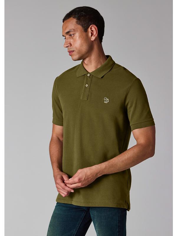 PS By Paul Smith Men's Organic Cotton Zebra Polo Shirt - Khaki Green Image 3