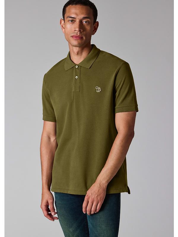 PS By Paul Smith Men's Organic Cotton Zebra Polo Shirt - Khaki Green Image 4