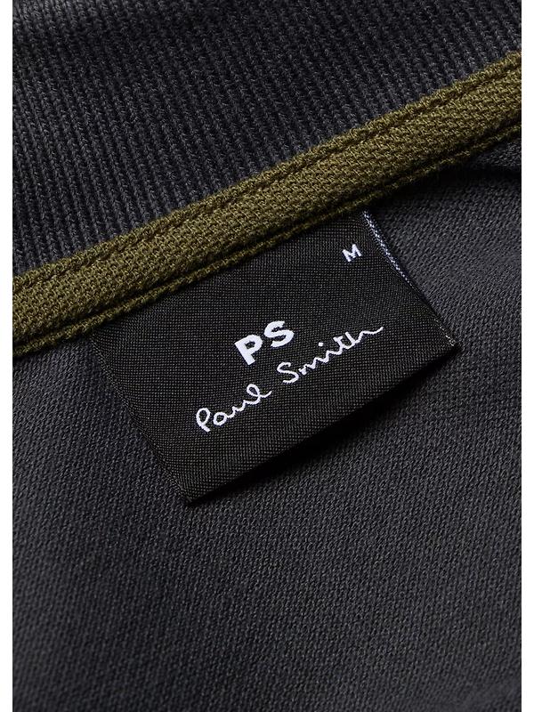 PS By Paul Smith Men's Organic Cotton Zebra Polo Shirt - Charcoal Image 4