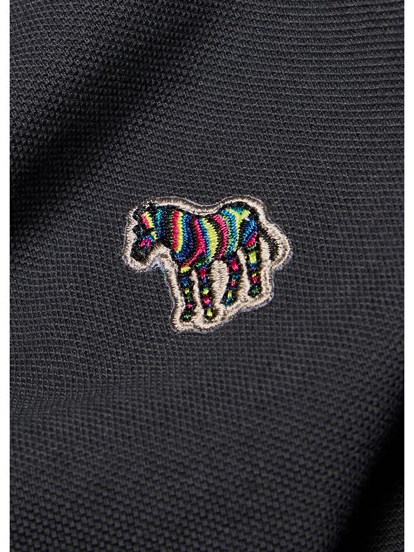PS By Paul Smith Men's Organic Cotton Zebra Polo Shirt - Charcoal Image 3
