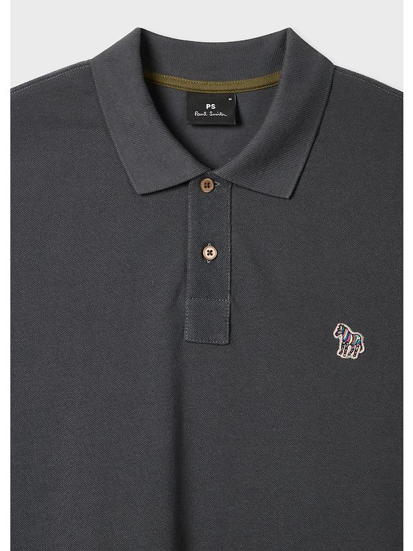 PS By Paul Smith Men's Organic Cotton Zebra Polo Shirt - Charcoal Image 2