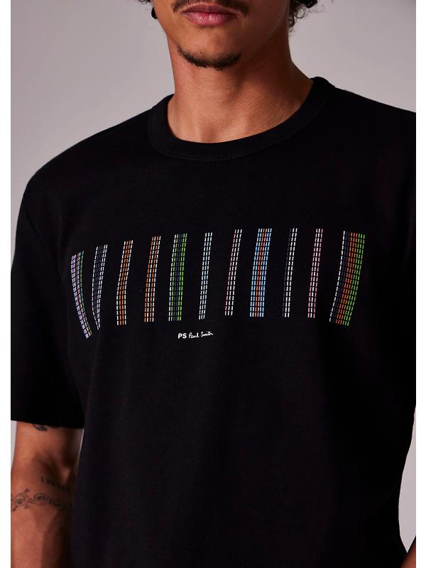 PS By Paul Smith Men's Stitch Stripe Print T-Shirt - Black Image 4