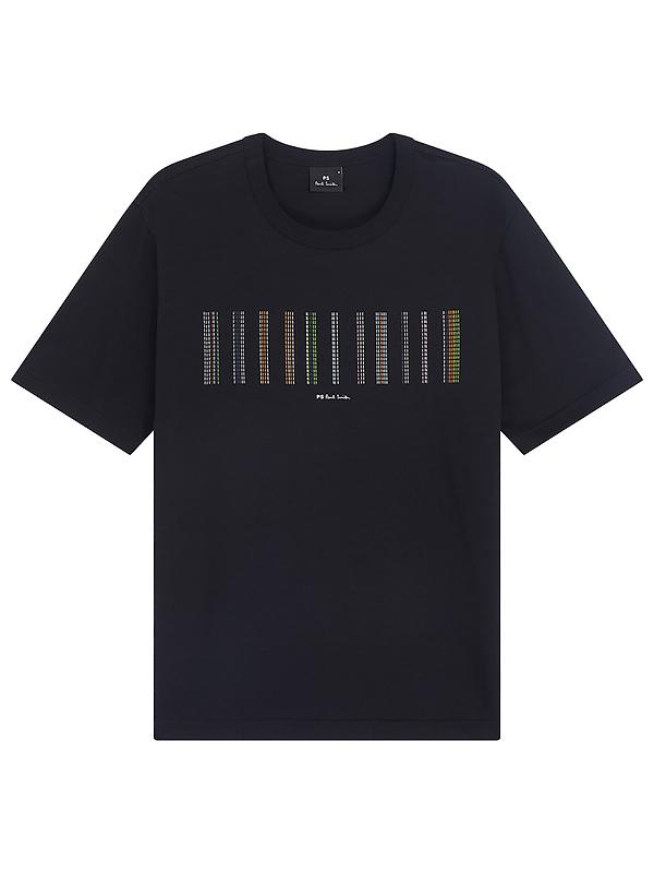 PS By Paul Smith Men's Stitch Stripe Print T-Shirt - Black Product Image
