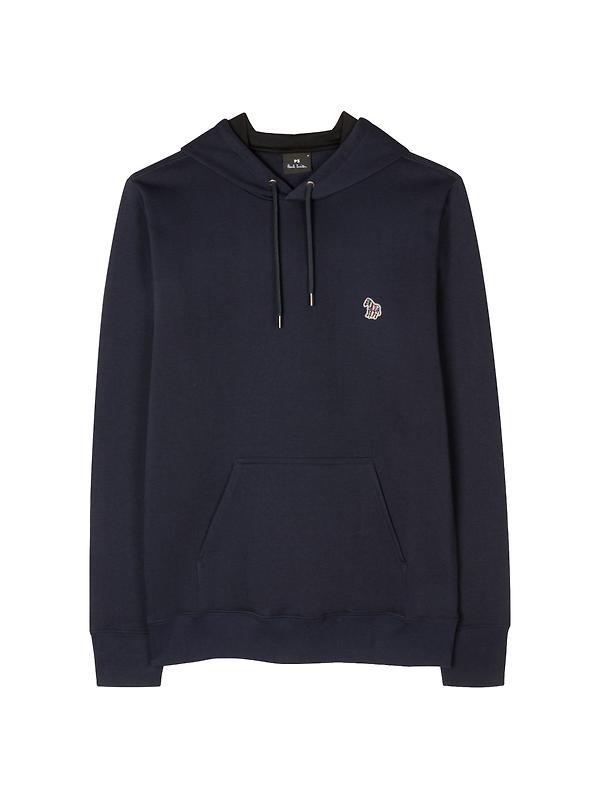 PS By Paul Smith Men's Cotton Zebra Logo Hoodie - Dark Navy Image 1