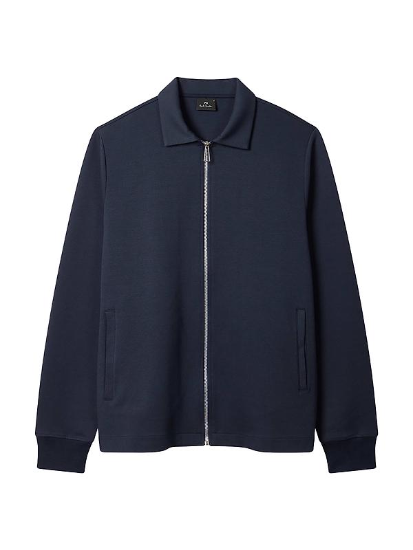 PS By Paul Smith Men's Double-Face Jersey Zip-Front Sweatshirt - Navy Image 1