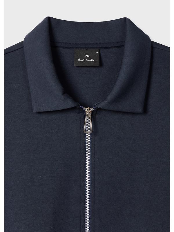 PS By Paul Smith Men's Double-Face Jersey Zip-Front Sweatshirt - Navy Image 3
