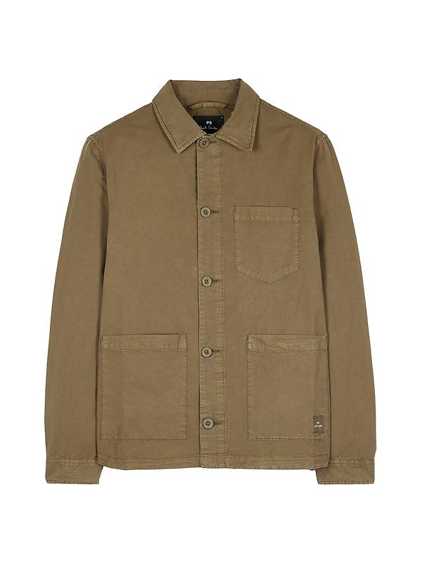 Product image of PS By Paul Smith Men's Cotton-Linen Work Jacket - Green