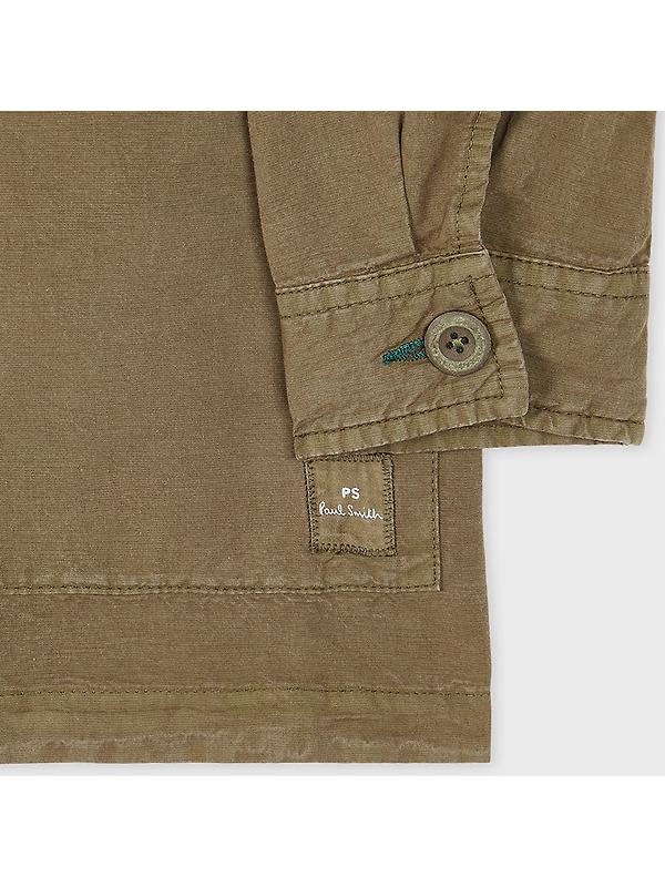 PS By Paul Smith Men's Cotton-Linen Work Jacket - Green Image 3