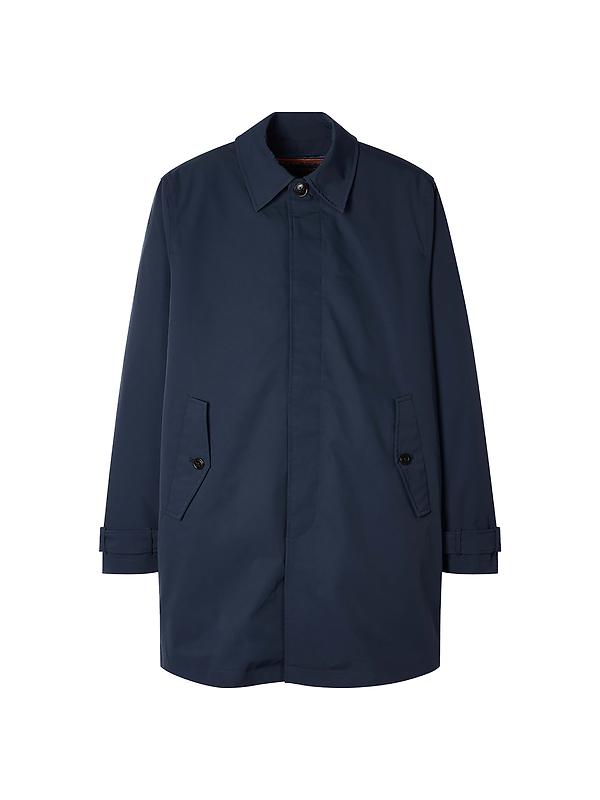 Paul Smith Men's Recycled-Polyester Mac with Removable Lining - Navy Image 1