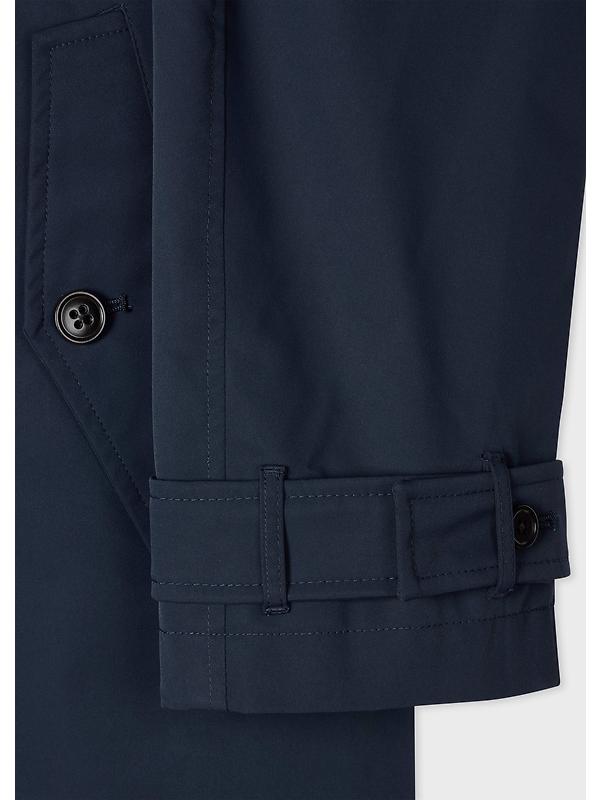 Paul Smith Men's Recycled-Polyester Mac with Removable Lining - Navy Image 2
