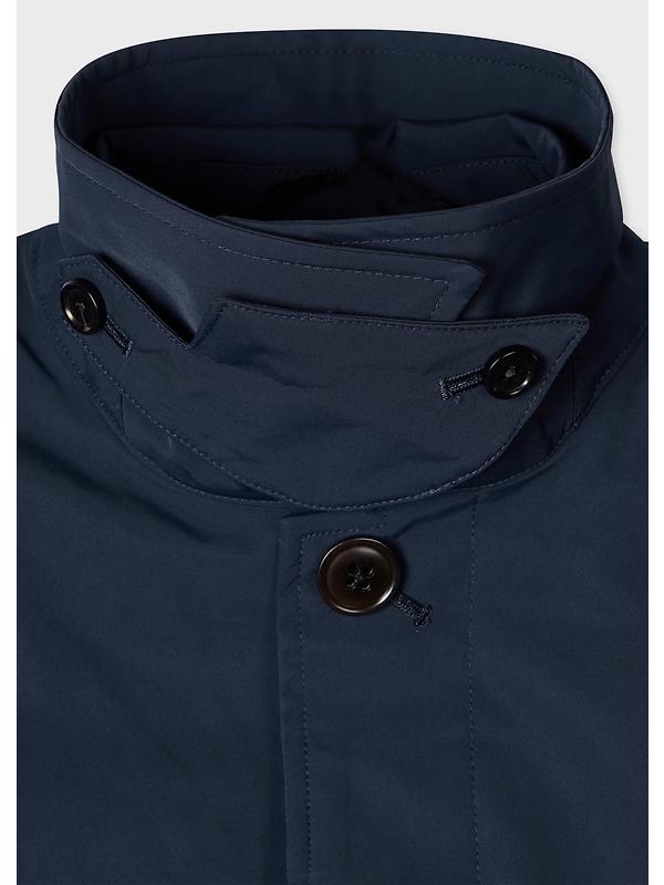 Paul Smith Men's Recycled-Polyester Mac with Removable Lining - Navy Image 3