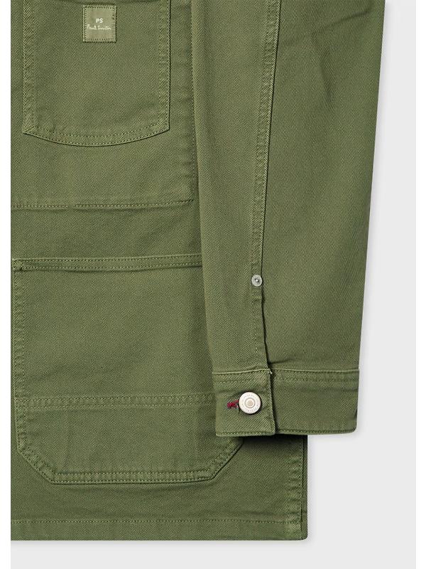 PS By Paul Smith Men's Stretch Cotton-Twill Chore Jacket - Khaki Image 4