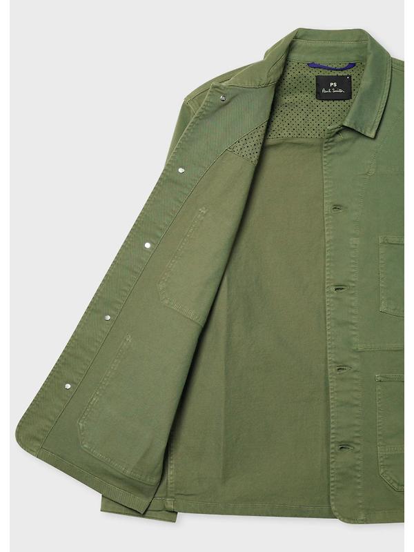 PS By Paul Smith Men's Stretch Cotton-Twill Chore Jacket - Khaki Image 2