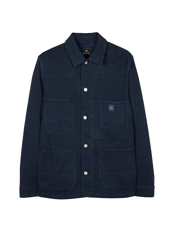 PS By Paul Smith Men's Stretch Cotton-Twill Chore Jacket - Very Dark Navy Image 1