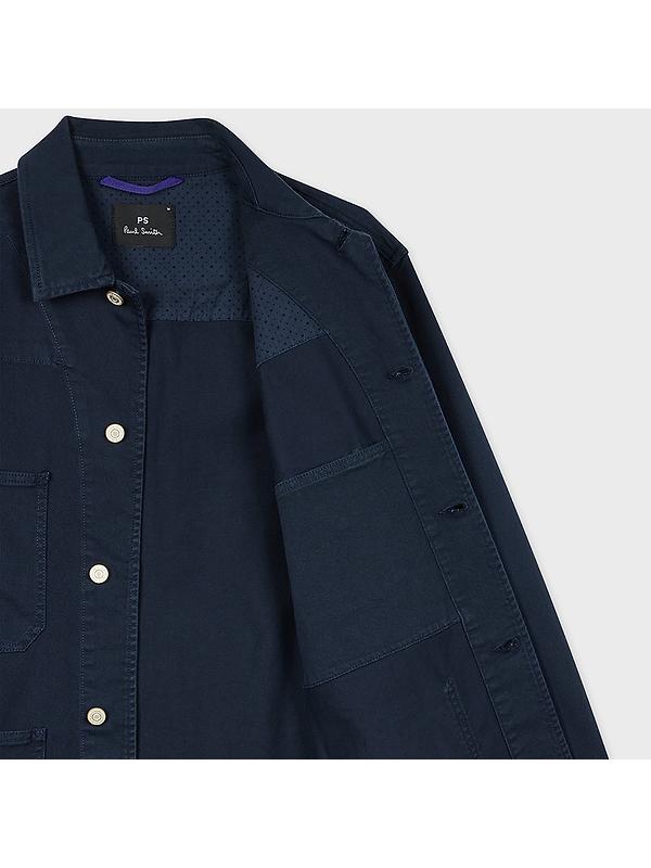 PS By Paul Smith Men's Stretch Cotton-Twill Chore Jacket - Very Dark Navy Image 4