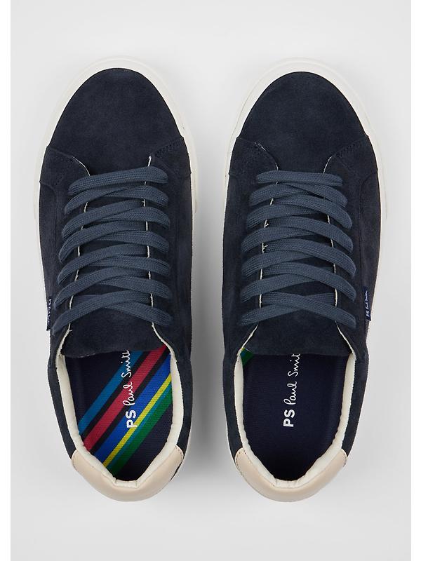 PS By Paul Smith Men's Leather Amos Trainers - Very Dark Navy Image 5