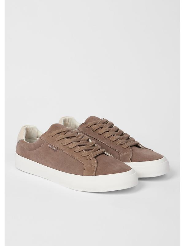 PS By Paul Smith Men's Leather Amos Trainers - Sand Image 4