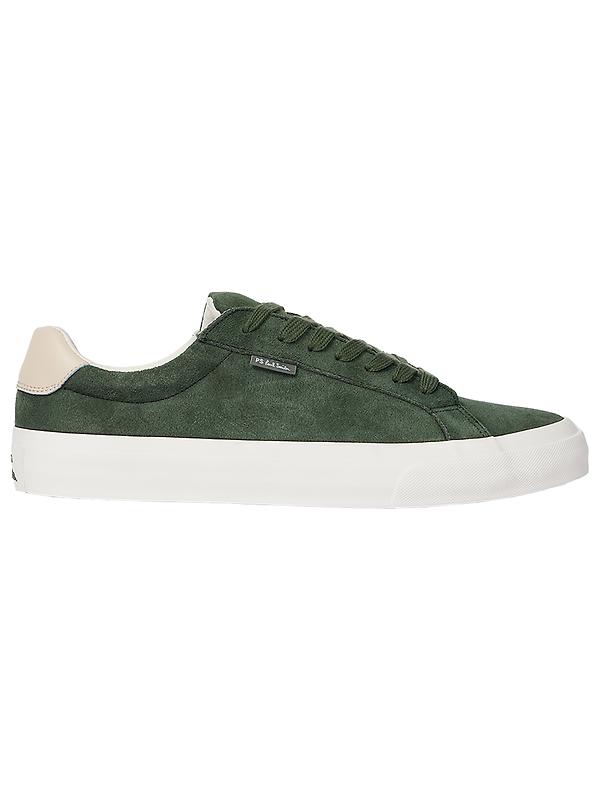 PS By Paul Smith Men's Leather Amos Trainers - Khaki Image 1