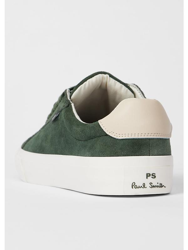 PS By Paul Smith Men's Leather Amos Trainers - Khaki Image 3