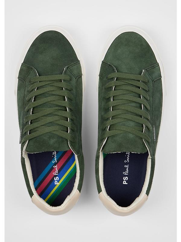 PS By Paul Smith Men's Leather Amos Trainers - Khaki Image 5