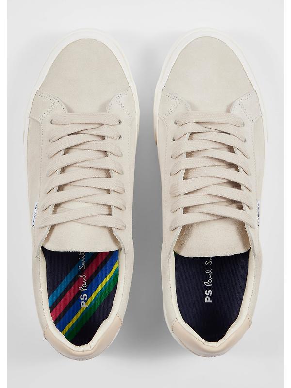 PS By Paul Smith Men's Leather Amos Trainers - Off White Image 5
