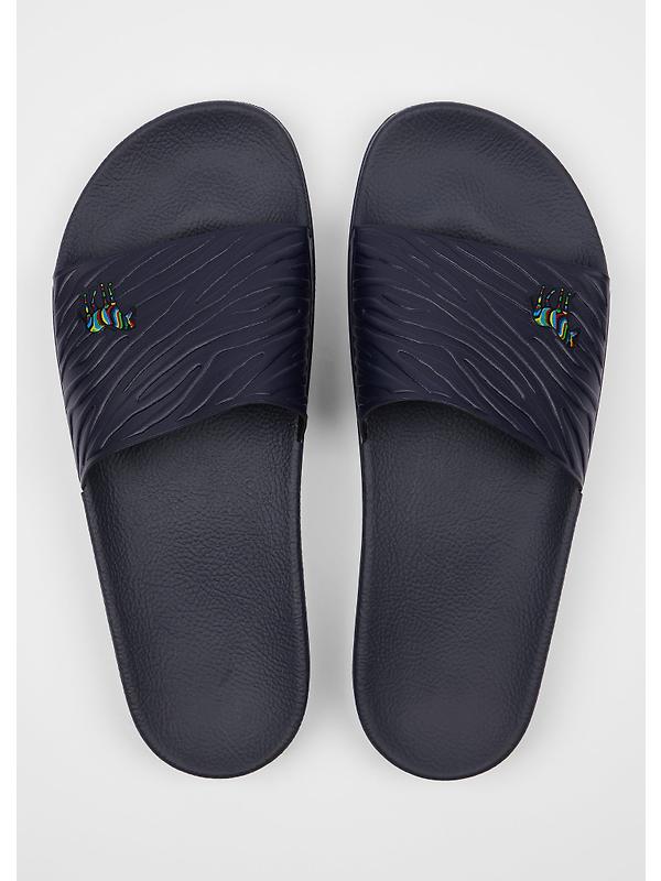 Paul Smith Men's Zebra Zed Slides - Navy Image 5
