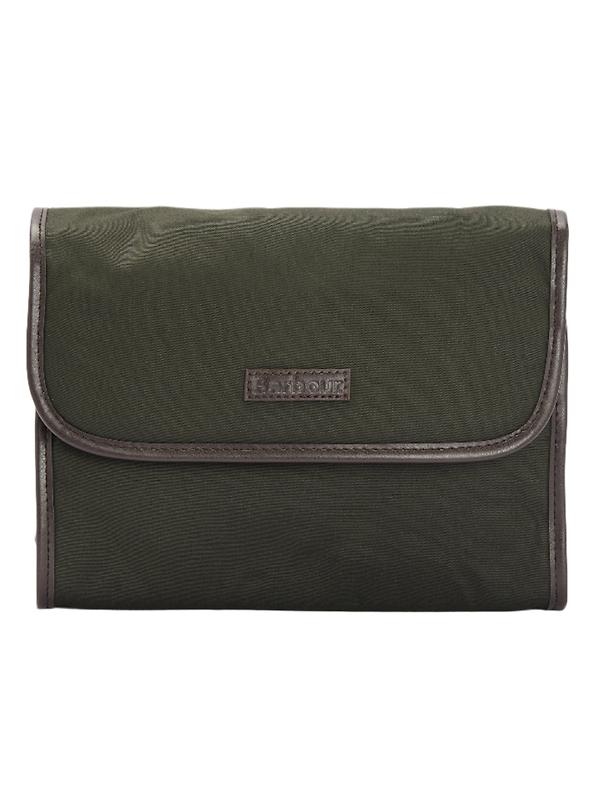 Product image of Barbour Wax Hanging Washbag - Olive