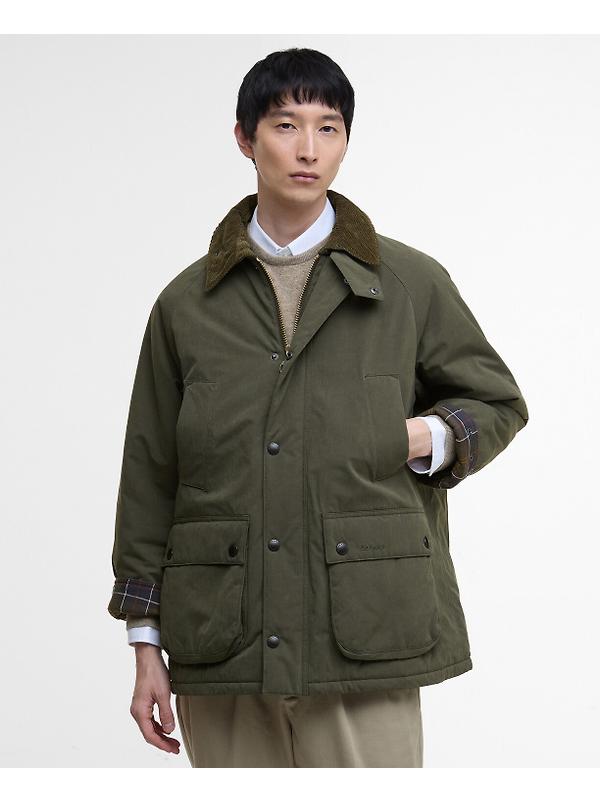 Barbour Men's Oversized Bedale Padded Casual Jacket - Olive Image 2