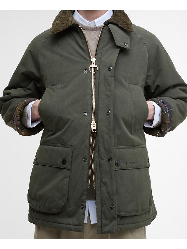 Barbour Men's Oversized Bedale Padded Casual Jacket - Olive Image 7