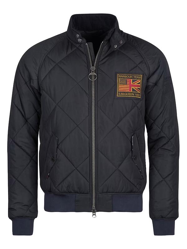 Barbour International Men's Steve McQueen Merchant Quilted Jacket - Black Image 1