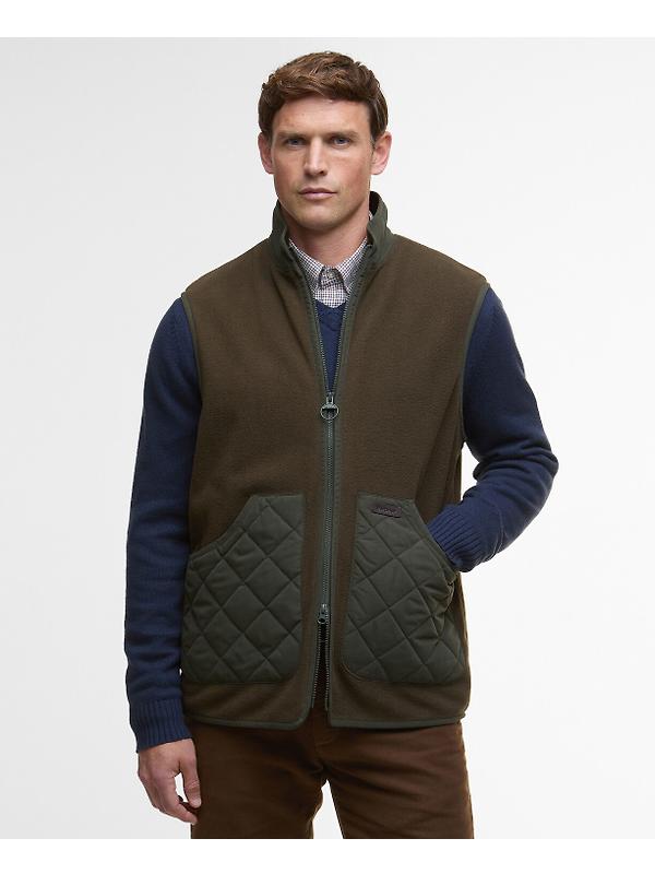 Barbour Men's Lowich Fleece Gilet - Olive Image 2