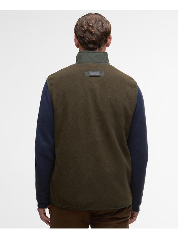 Barbour Men's Lowich Fleece Gilet - Olive Image 4