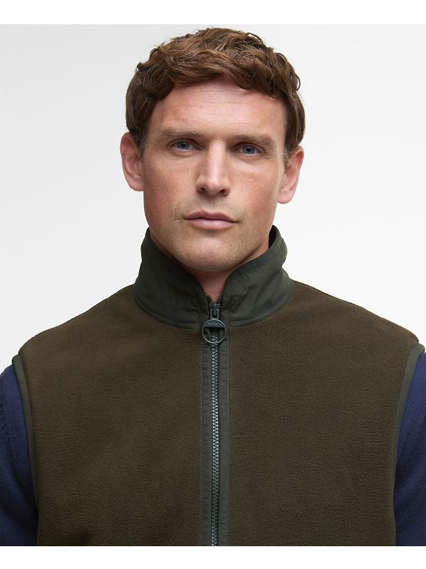 Barbour Men's Lowich Fleece Gilet - Olive Image 5