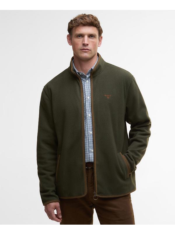 Barbour Men's Harwood Zip Thru Fleece - Olive Image 2
