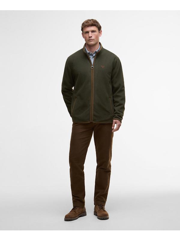 Barbour Men's Harwood Zip Thru Fleece - Olive Image 3