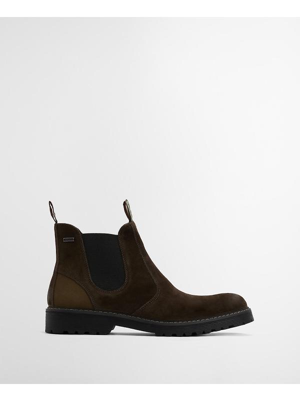 Barbour Men's Patton Chelsea Boots - Oiled Brown Suede Image 2