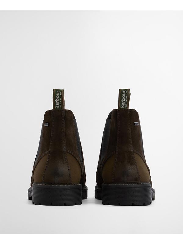 Barbour Men's Patton Chelsea Boots - Oiled Brown Suede Image 4