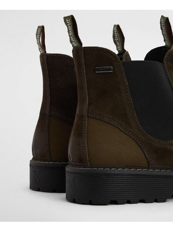 Barbour Men's Patton Chelsea Boots - Oiled Brown Suede Image 5
