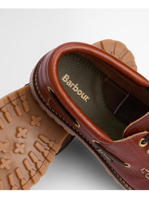 Barbour Men's Re-Engineered Deck Boat Shoes - Tan Image 4