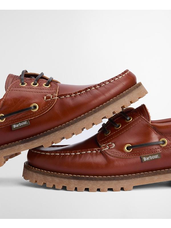 Barbour Men's Re-Engineered Deck Boat Shoes - Tan Image 5