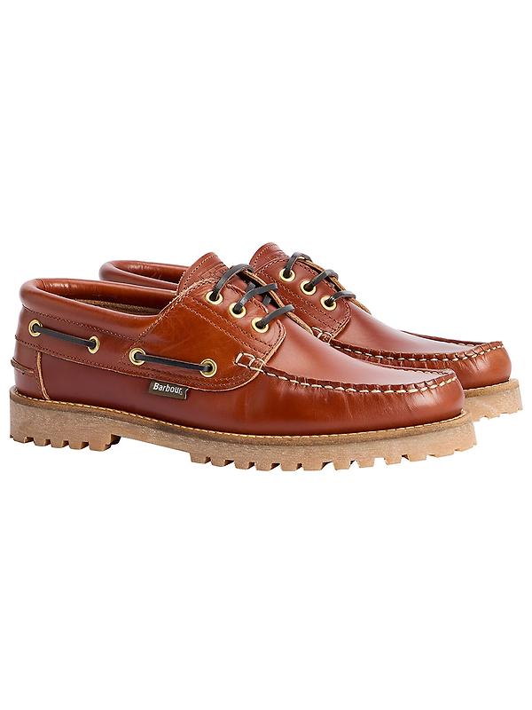Barbour Men's Re-Engineered Deck Boat Shoes - Tan Image 1